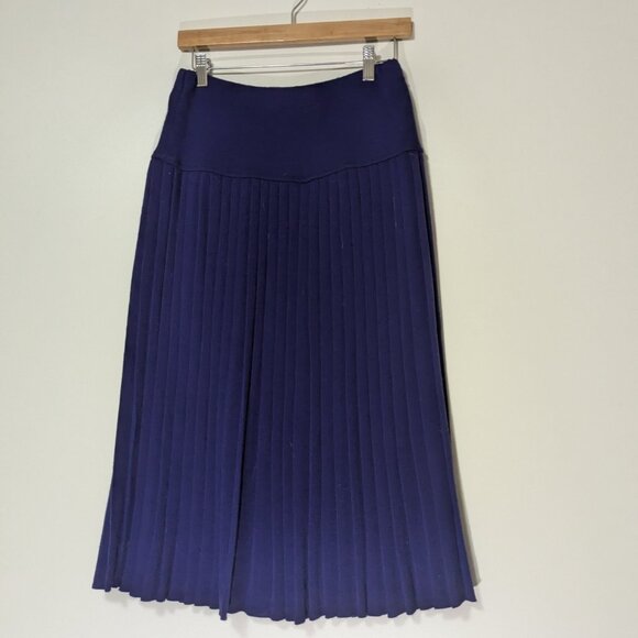 Mixage Knitted Pleated Midi Skirt Purple VINTAGE Size Medium - Picture 5 of 5